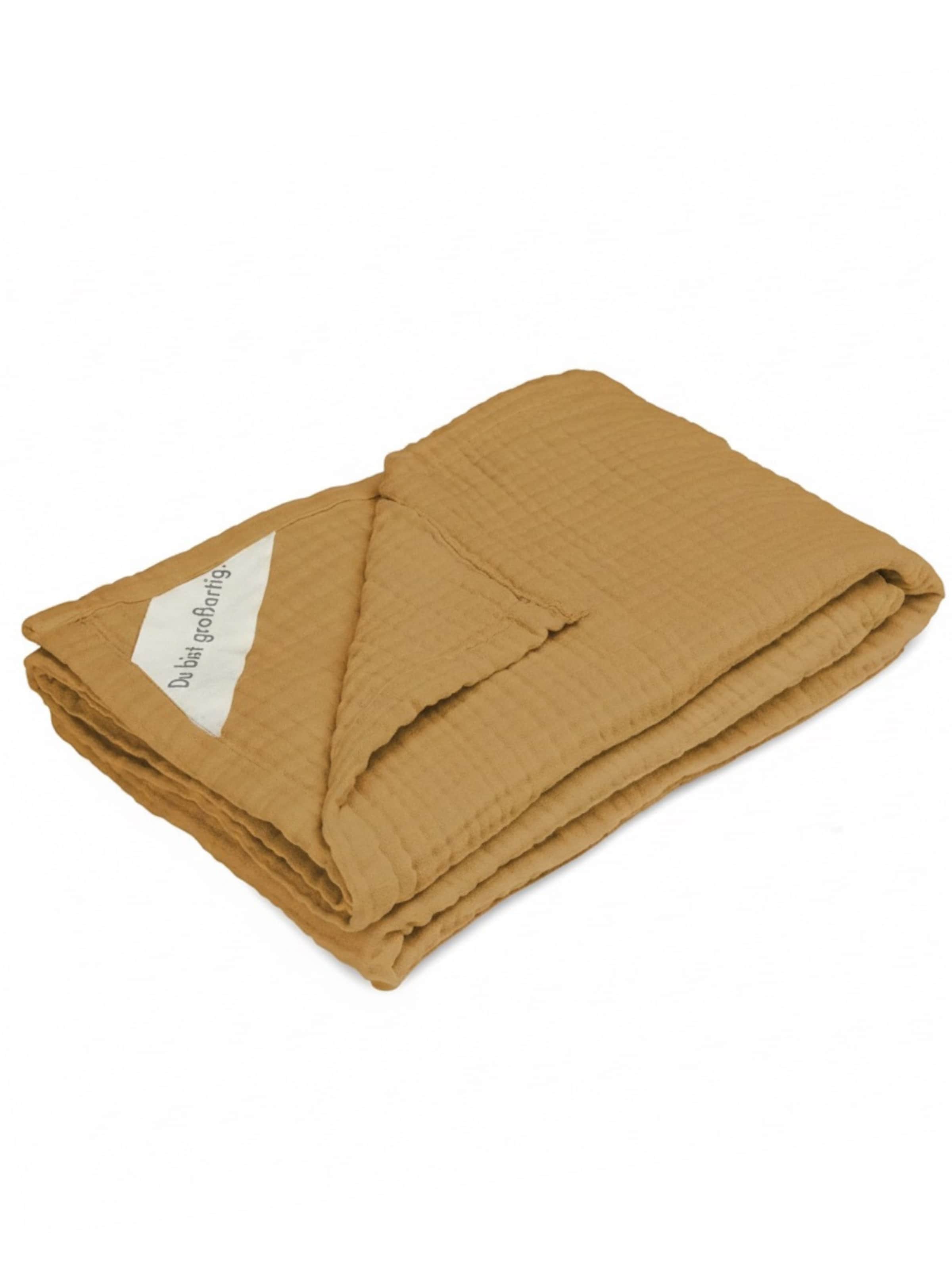 Räuberella Baby Blanket 'Musselin Decke 100 cm x 75 cm Kraft der Natur' in Yellow: front