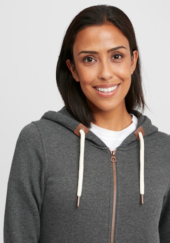 Oxmo Sweatjacke Vicky Straight-Zip in Grau