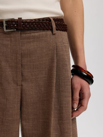 SELECTED Regular Broek in Bruin