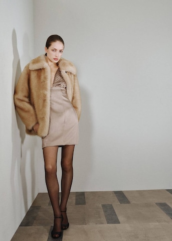 MANGO Abendkleid in Beige