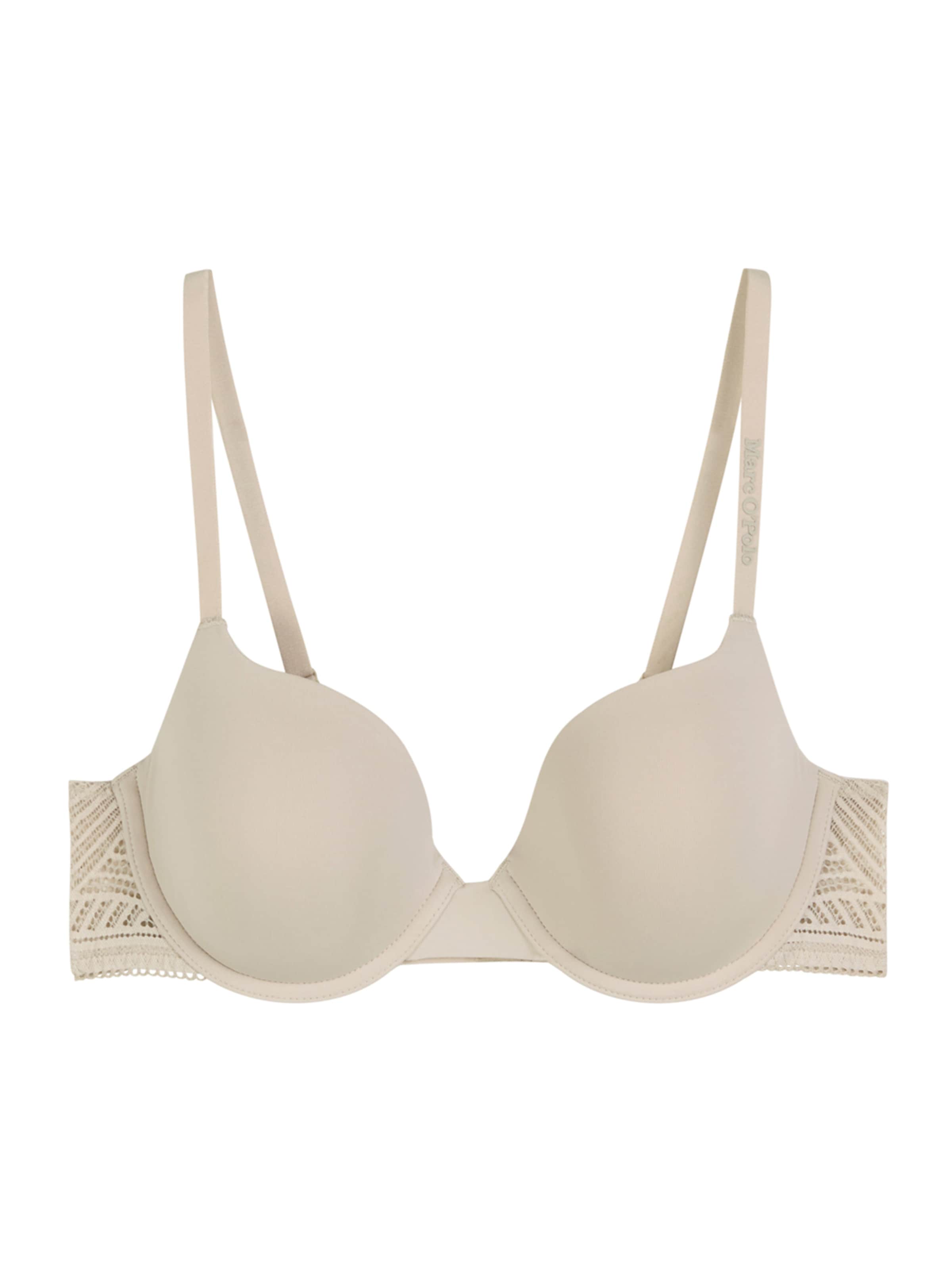 Marc O'Polo T-Shirt T-Shirt-BH ' Timeless Lace ' in Beige: Vorderseite
