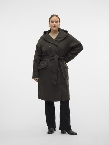 Vero Moda Curve Tussenmantel in Grijs: voorkant