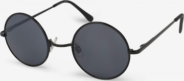 styleBREAKER Sunglasses 'Retro Sonnenbrille Klein Rund mit Federscharnier' in Grey: front