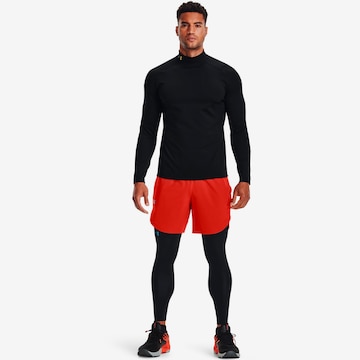 UNDER ARMOUR Skinny Sporthose 'Rush Cold Gear' in Schwarz