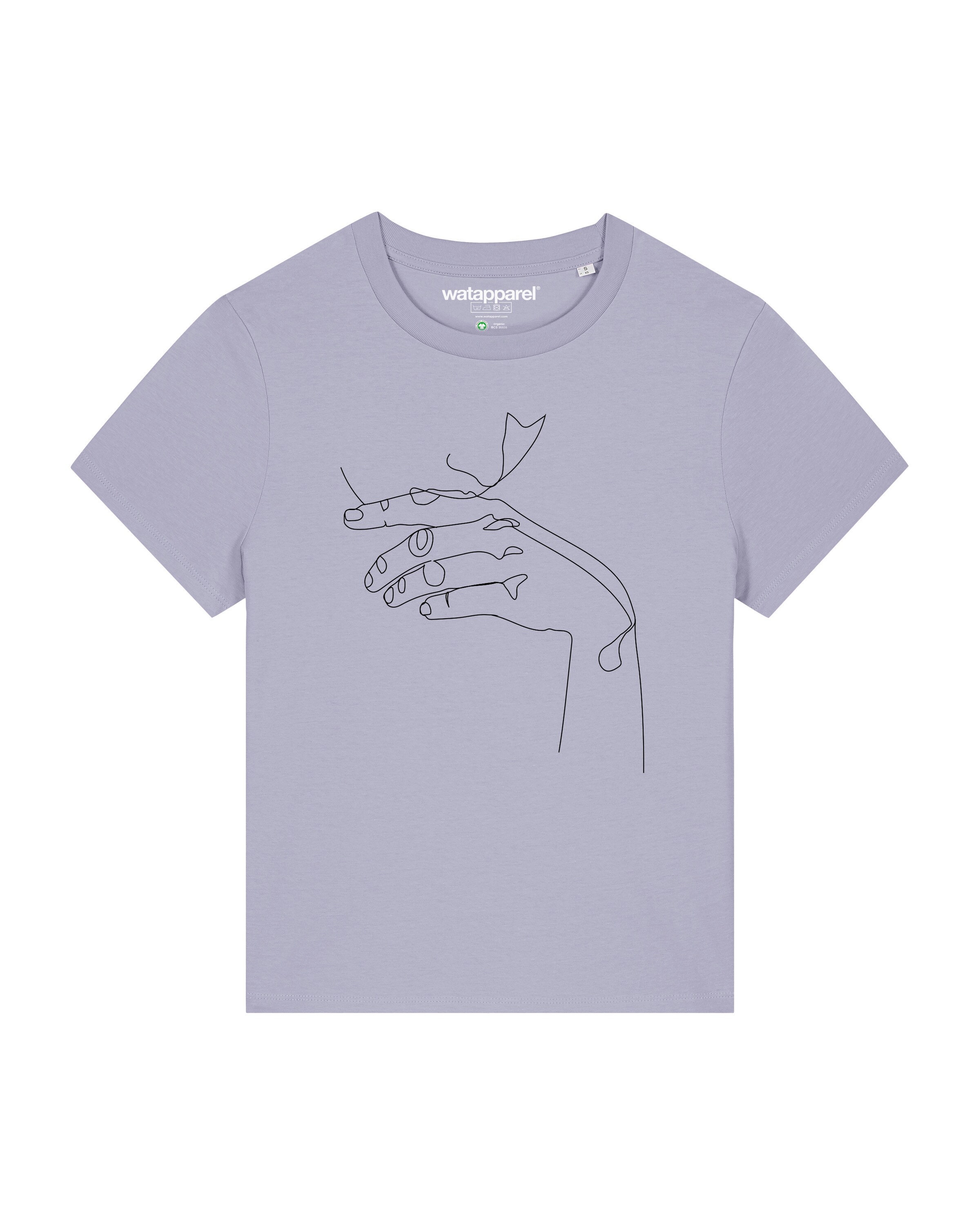 Watapparel Shirt 'Don't Hurt Yourself' in Lila: Vorderseite