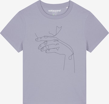 Watapparel Shirt 'Don't Hurt Yourself' in Lila: Vorderseite