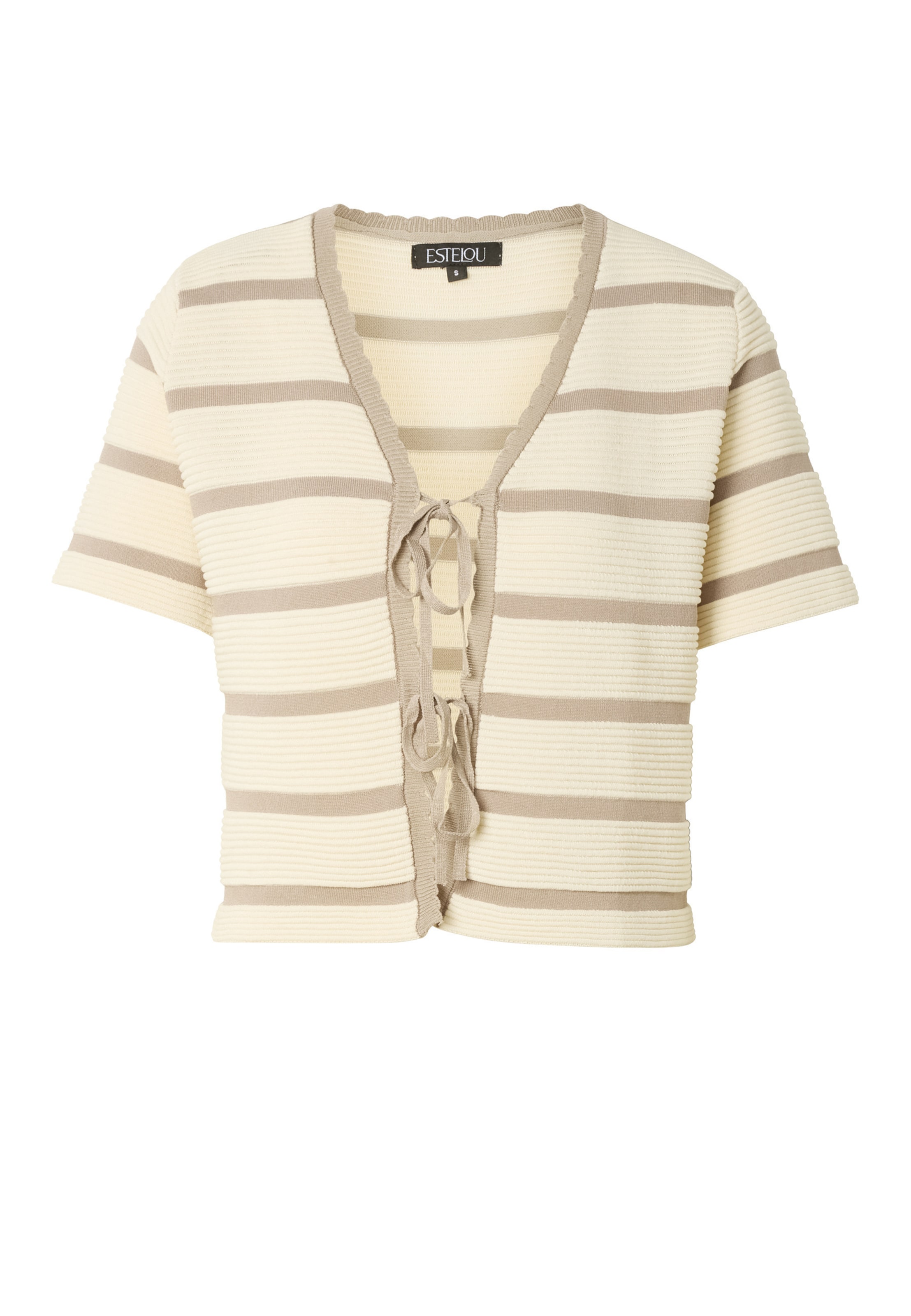 Estelou - Casaco de malha em bege: frente