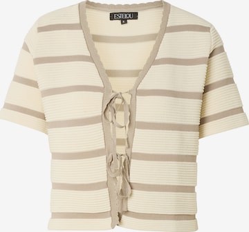 Cardigan Estelou en beige : devant