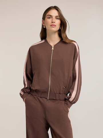 MOTIVI - Sudadera con cremallera en marrón