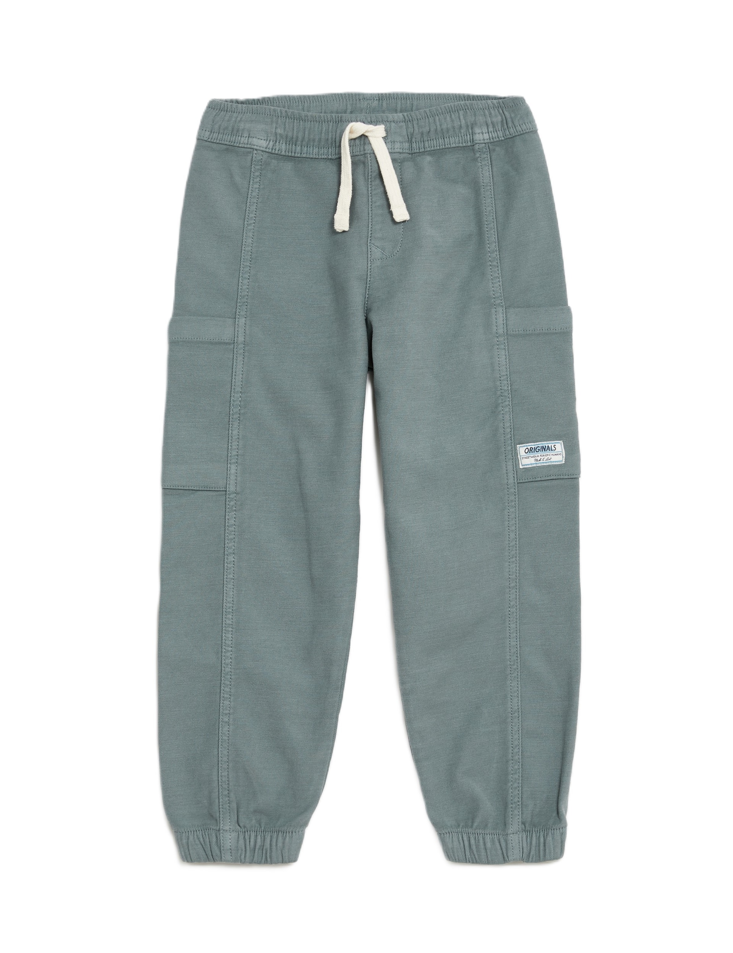 Marks & Spencer Tapered Broek in Groen: voorkant