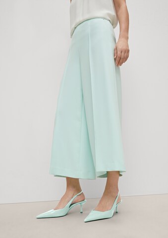 COMMA Wide leg Pantalon in Blauw