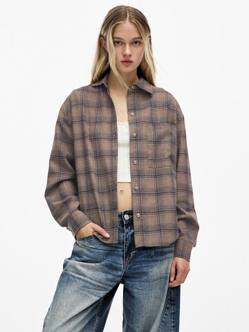 Pull&Bear Bluse in Braun: Vorderseite
