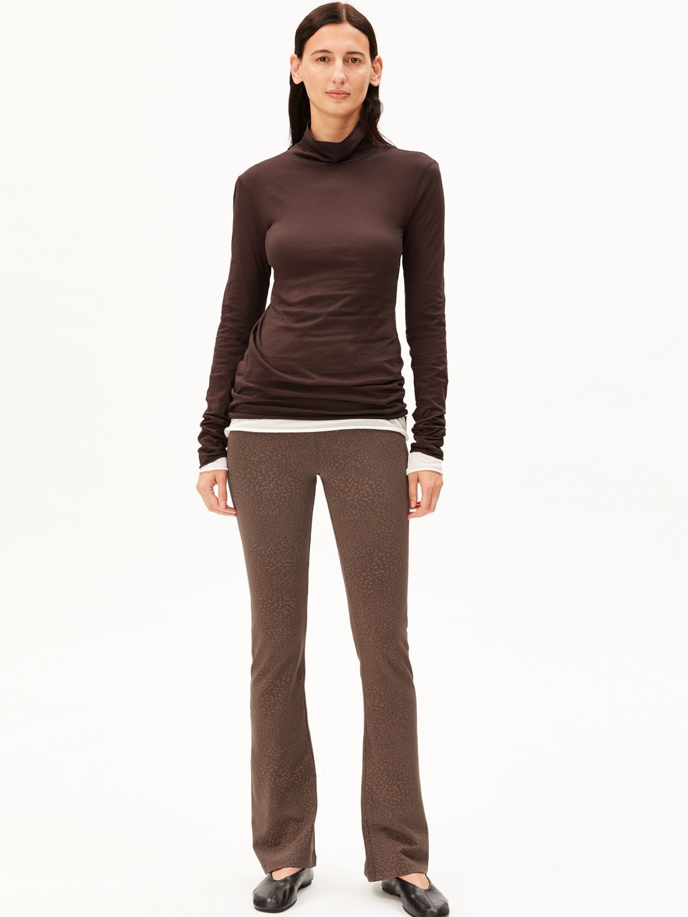 ARMEDANGELS Longsleeve 'GRAZILIANAA' SOFT in Braun: Vorderseite