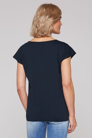 Soccx Ärmelloses Shirt mit Print und Elastiksaum in Blau