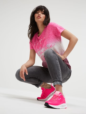 Soccx Sneaker mit Linienprägung in Pink: Vorderseite
