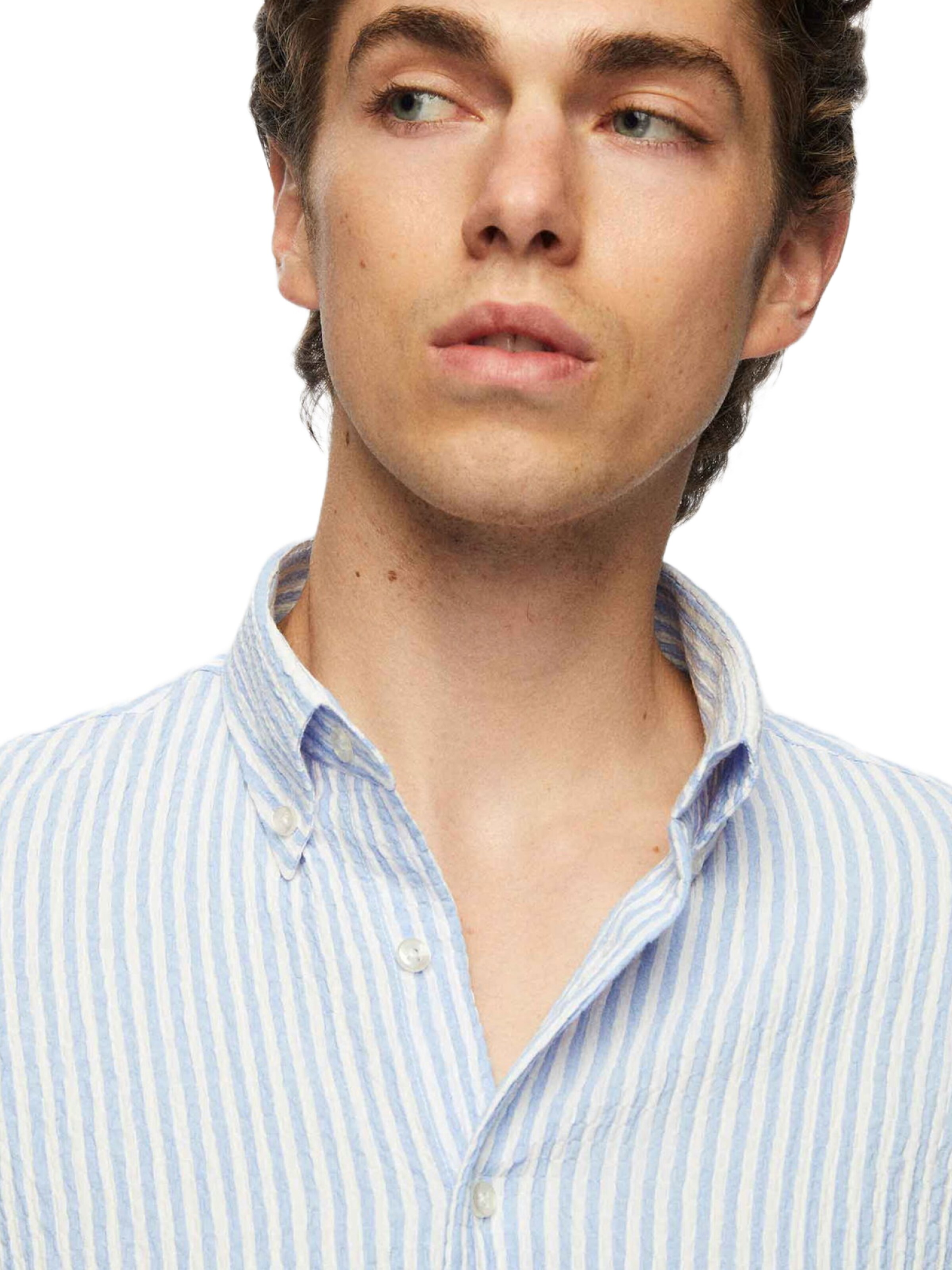 D’S Damat Regular fit Overhemd in Blauw