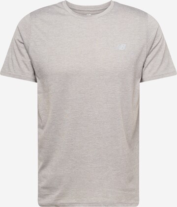 T-Shirt fonctionnel 'Essentials' new balance en gris : devant