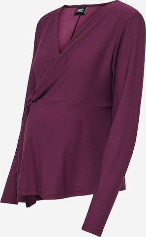 T-shirt 'OLMSILJA' Only Maternity en rouge : devant