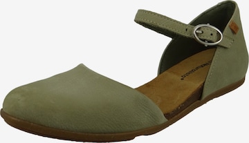 EL NATURALISTA Ballet Flats in Green: front