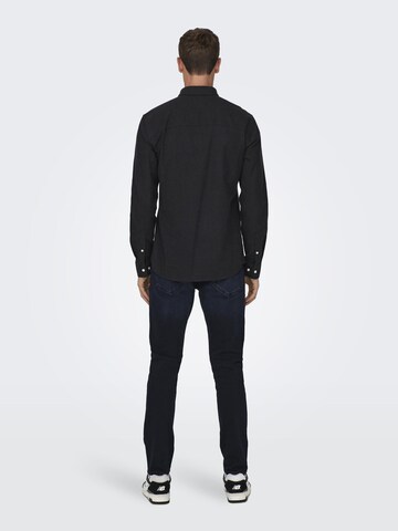 Only & Sons Slim Fit Skjorte 'Onsgudmund' i sort