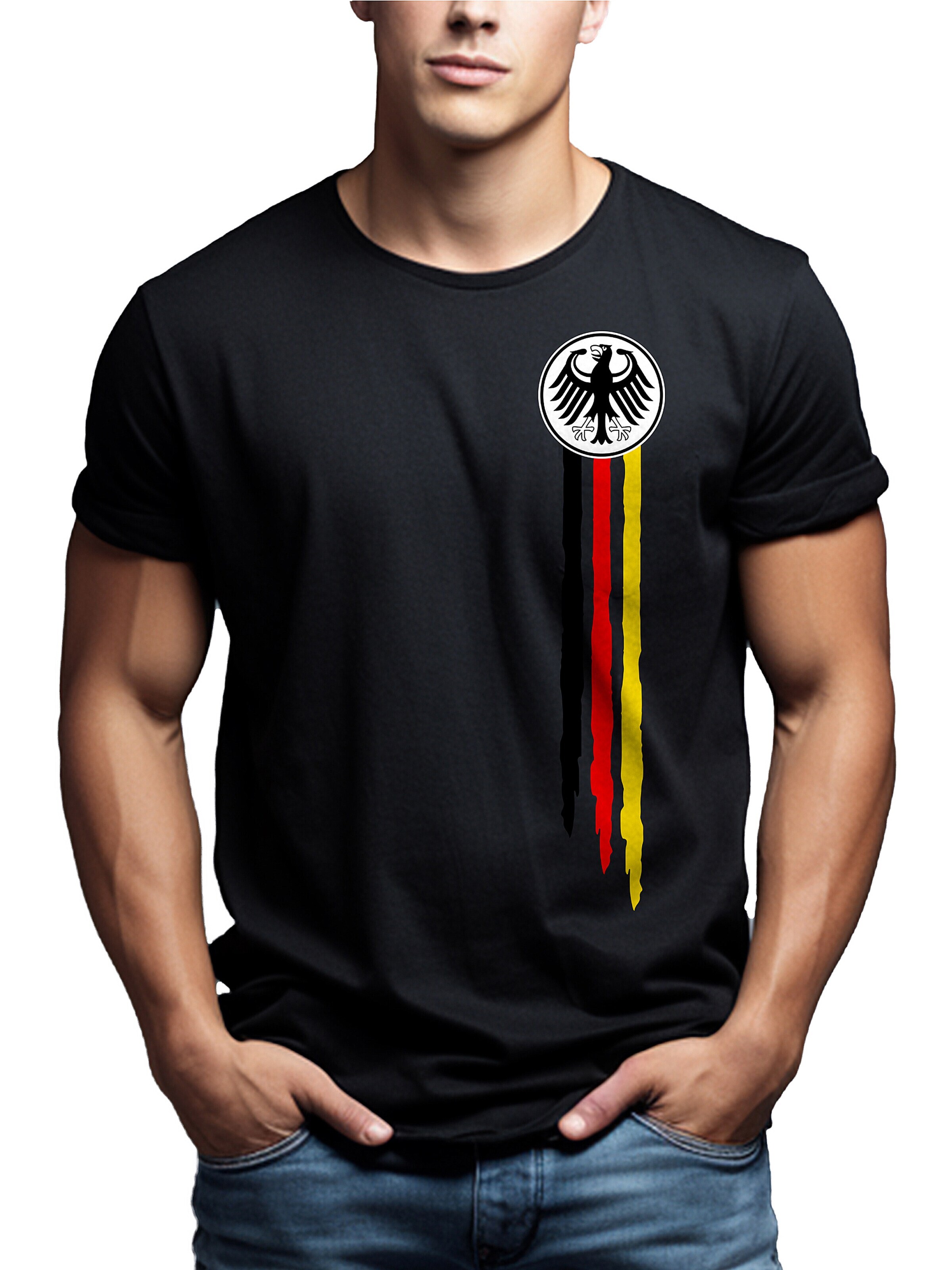 MAKAYA Shirt 'Bundesadler' in Black