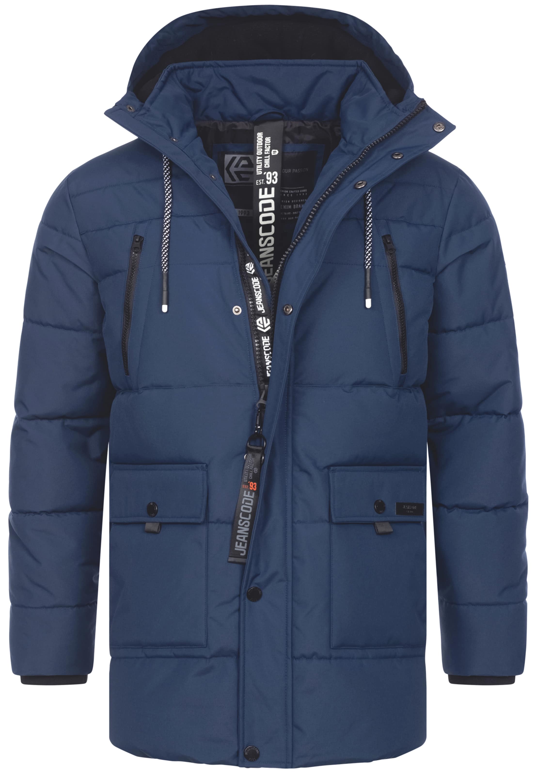 INDICODE JEANS Winterjacke 'Wess' in Blau: Vorderseite