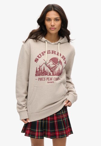 Superdry Sweatshirt in Beige: voorkant