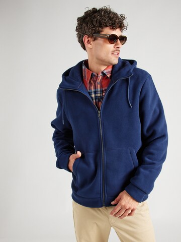 BLEND Fleece jas in Blauw: voorkant