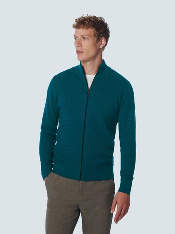 Vestes en maille No Excess en bleu : devant