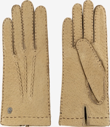 Roeckl Full Finger Gloves ' Davos ' in Beige: front