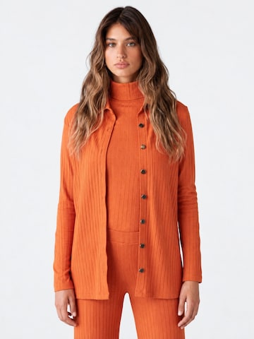 Ethiquet Knit Cardigan in Red