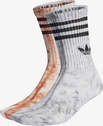 Șosete 'Tie Dye ' de la ADIDAS ORIGINALS pe maro: față