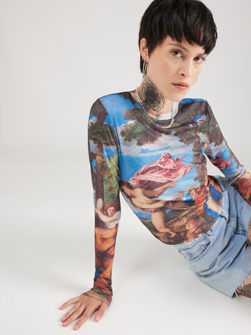 TOPSHOP Shirt 'National Gallery Titian' in Mixed colours