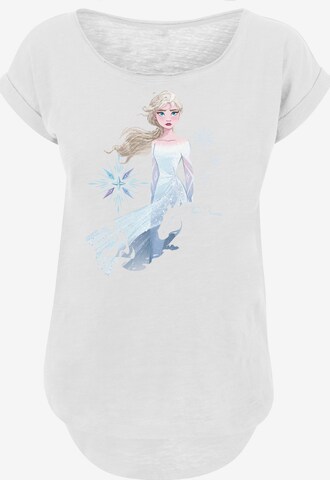 F4NT4STIC T-Shirt 'Disney Frozen 2 Elsa Nokk Wassergeist Pferd' in Weiß: predná strana