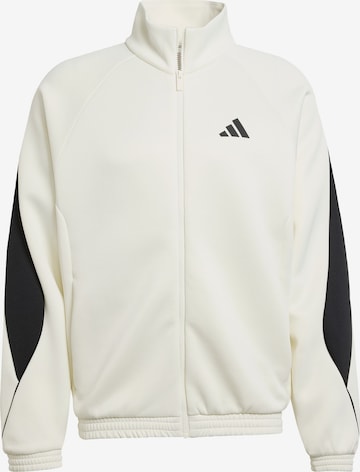 ADIDAS SPORTSWEAR Sports sweat jacket 'Stadium' in White: front