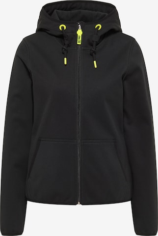 myMo ATHLSR Athletic Zip-Up Hoodie in Black: front