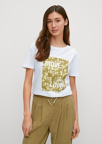 T-shirt comma casual identity en blanc : devant