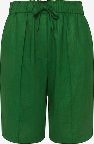 Ulla Popken Regular Pants in Green: front