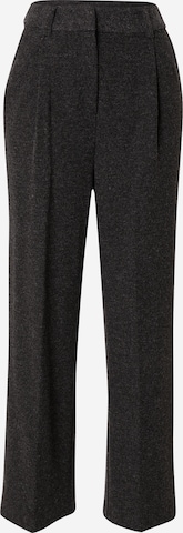 TOM TAILOR Loose fit Pleat-Front Pants 'Lea' in Black: front