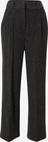 TOM TAILOR Loose fit Pleat-front trousers 'Lea' in Black: front