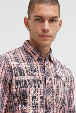 CAMP DAVID Regular fit Button Up Shirt in Orange: front