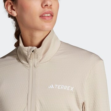 ADIDAS TERREX Athletic Fleece Jacket 'Multi Light Fleece ' in Beige