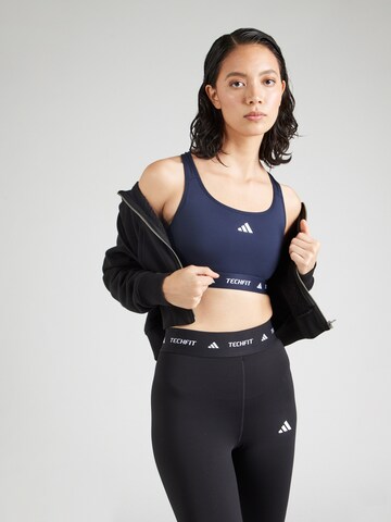 Bustino Reggiseno sportivo di ADIDAS PERFORMANCE in blu: frontale