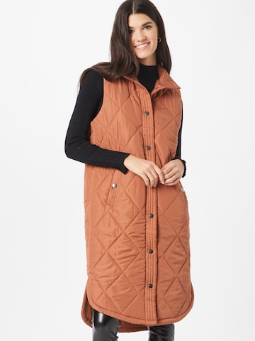 Kaffe Vest 'Ameria' in Brown: front