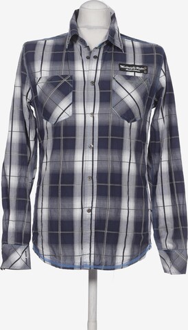 BLEND Button Up Shirt in M in Blue: front