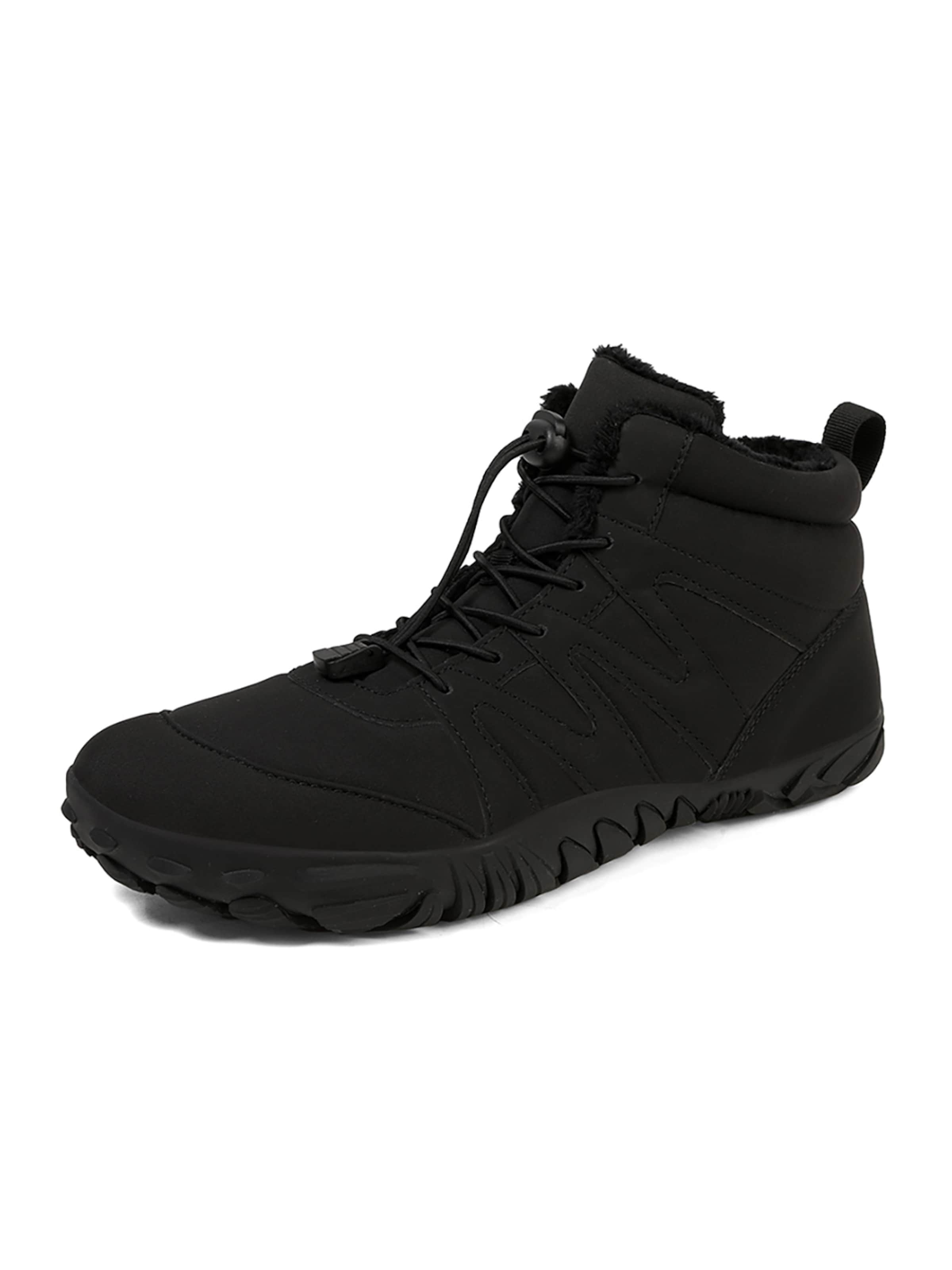 DOTALES Schnürstiefel 'DOTALES - DailyStep Barfußschuhe'‌‌‌‌‌‌‌ in Schwarz: Vorderseite