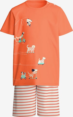 CALIDA Pajamas 'Toddlers Scooter' in Orange: front