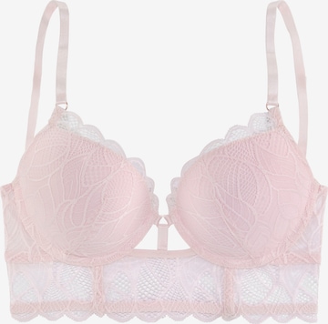 LASCANA - Push-up Sujetador en rosa: frente