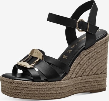 TAMARIS Sandal i svart: framsida