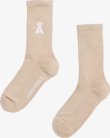 Chaussettes ARMEDANGELS en beige : devant